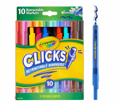 Super Clicks Retractable Markers 10 Pack