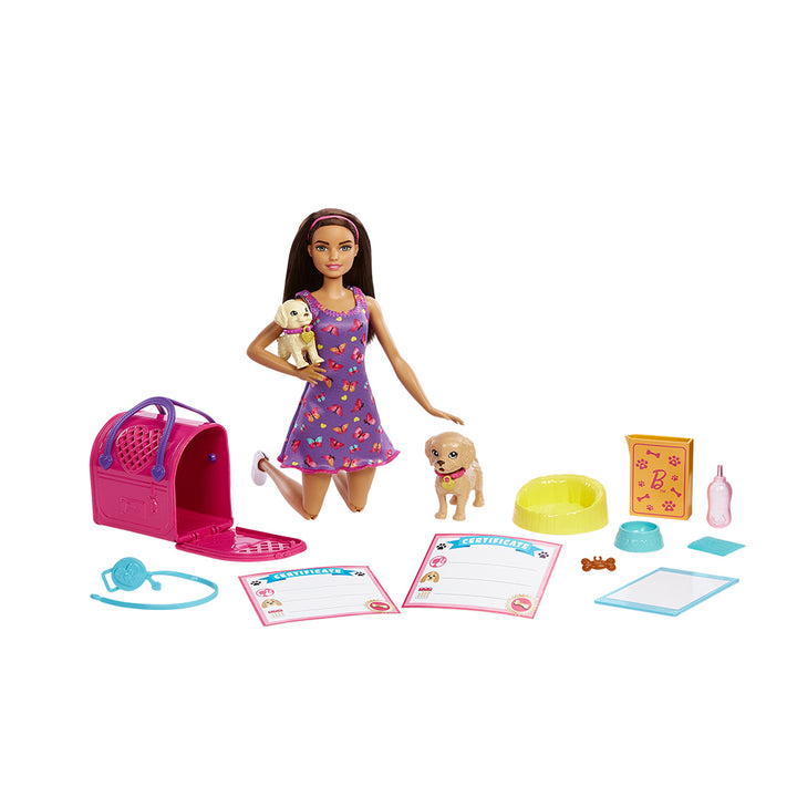 Barbie Puppy Adoption Playset with Doll