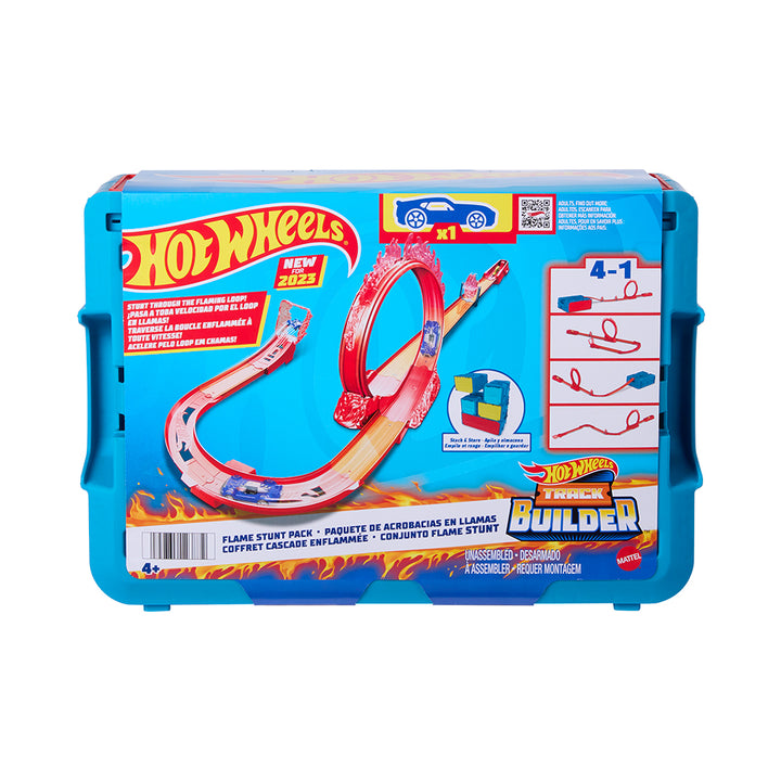 Hot Wheels Track Builder Flaming Stunt Playset