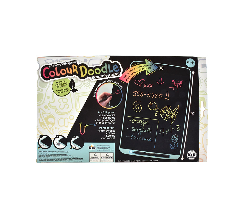 Colour Doodle Erasable Tablet 12"