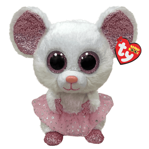 TY Beanie Boos - Nina the White Ballerina Mouse 6" Plush