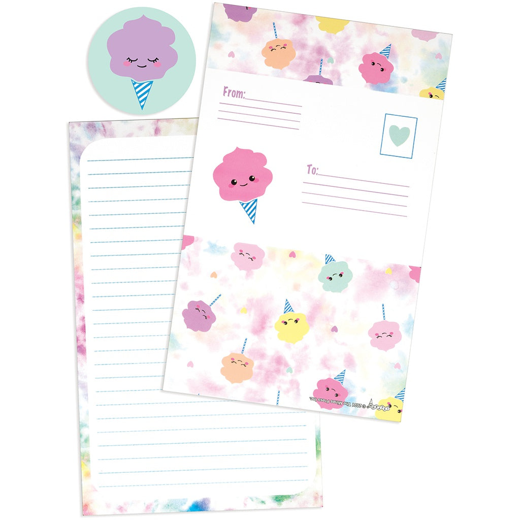 Iscream Cotton Candy Foldover Stationery