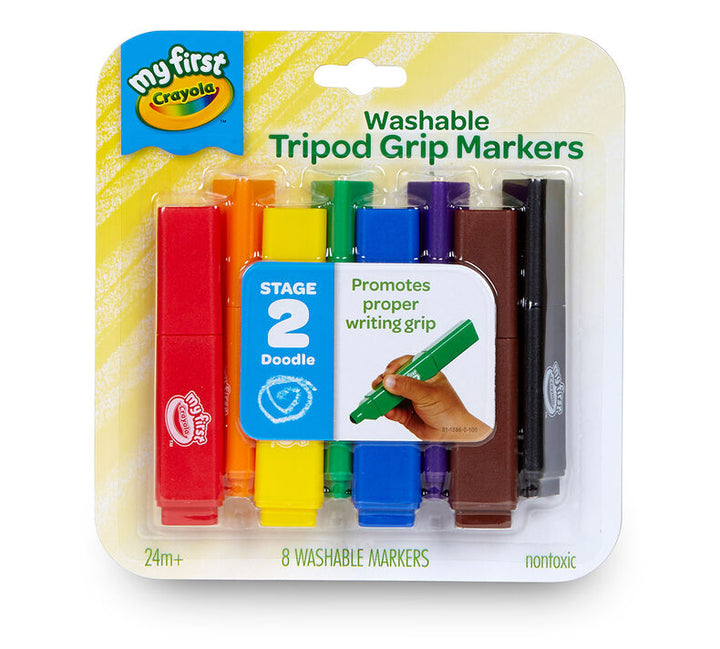 My First Crayola Washable Tripod Grip Markers 8 Pack