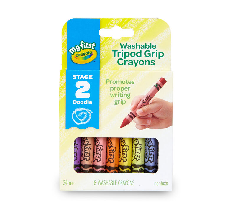 My First Tripod Grip Crayons Washable 8 Pack