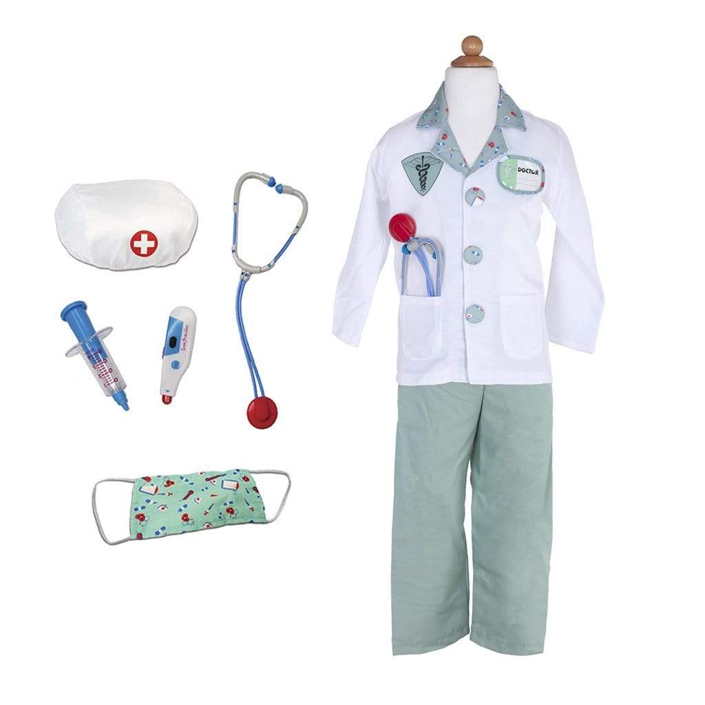 Doctor with Accessories Dress Up Costume (Size 5-6)