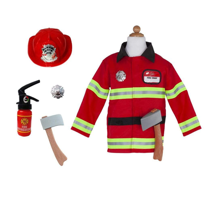 Firefighter with Accessories Dress Up Costume (Size 3-4)