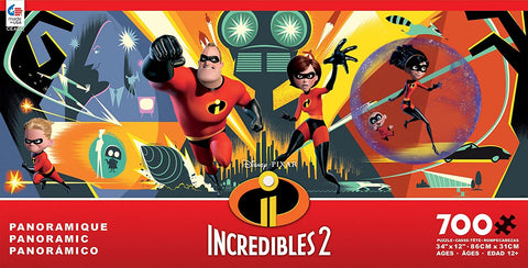 Ceaco Disney Incredibles 2 700 Piece Panoramic Puzzle