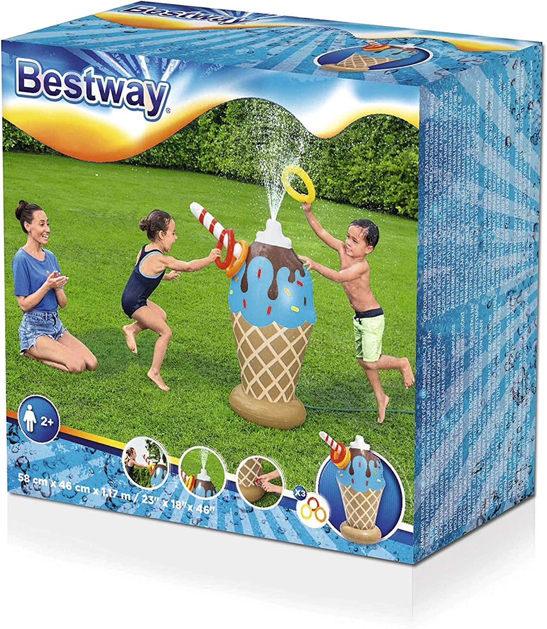 23" Ice Cream Sprinkler Sprayer & Ring Toss