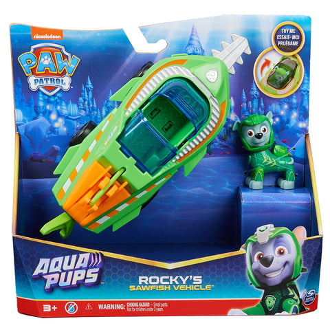 Paw Patrol Aqua Pup's Rocky's Sawfish Vehicle
