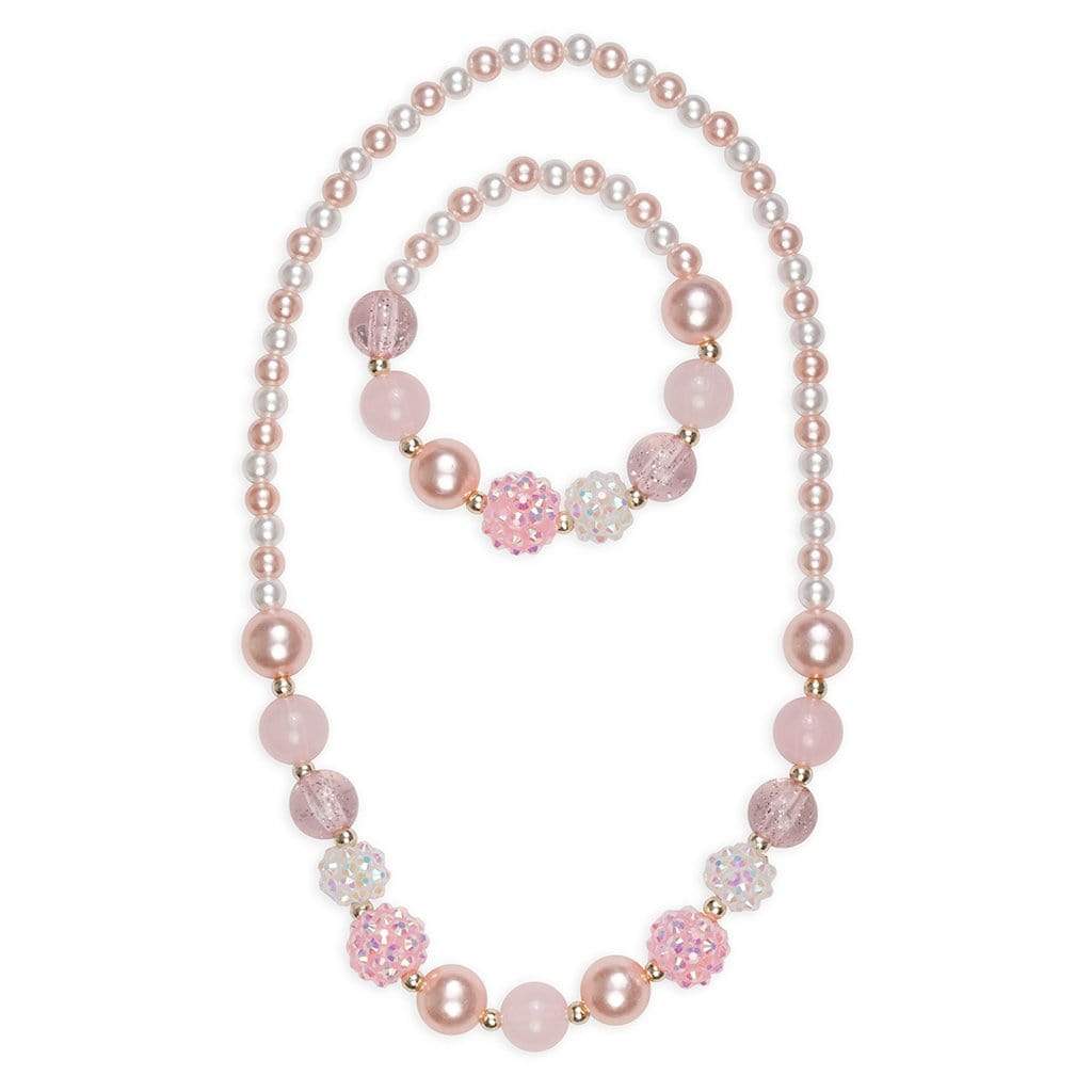 Pinky Pearl Bracelet & Necklace Set