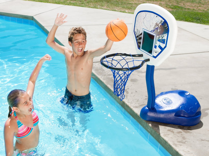 Poolside Basketball Game