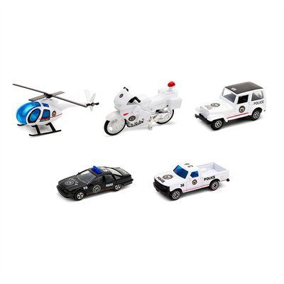 Die-Cast Police Vehicles 5 Pack