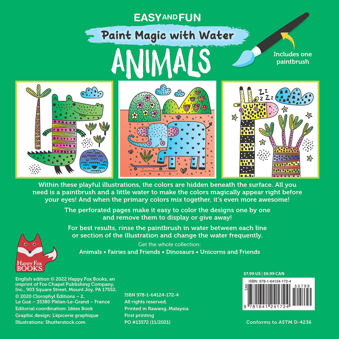 Easy and Fun Paint Magic with Water: Animals