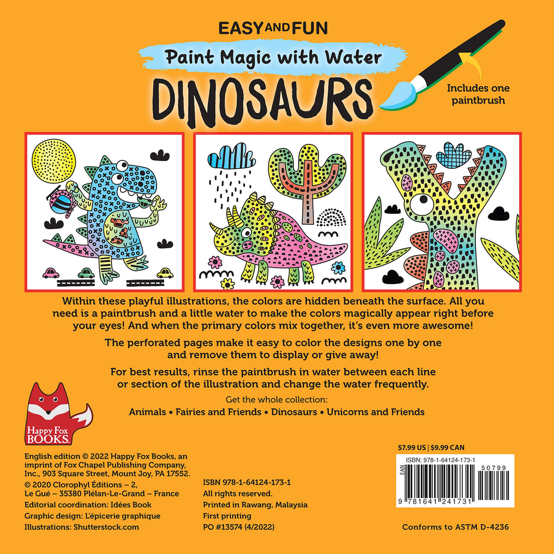 Easy and Fun Paint Magic with Water: Dinosaurs