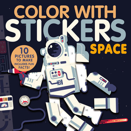 Colour with Stickers: Space