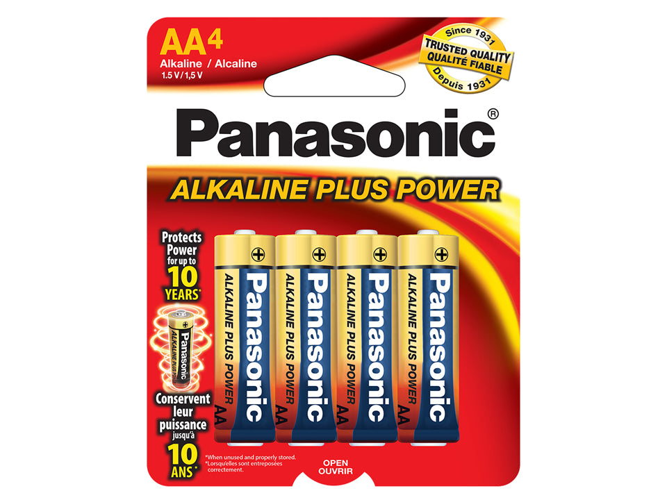 Panasonic Alkaline Plus Power AA 4-Pack