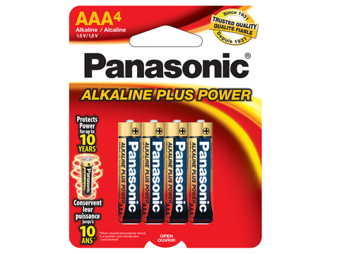 Panasonic Alkaline Plus Power AAA 4-Pack