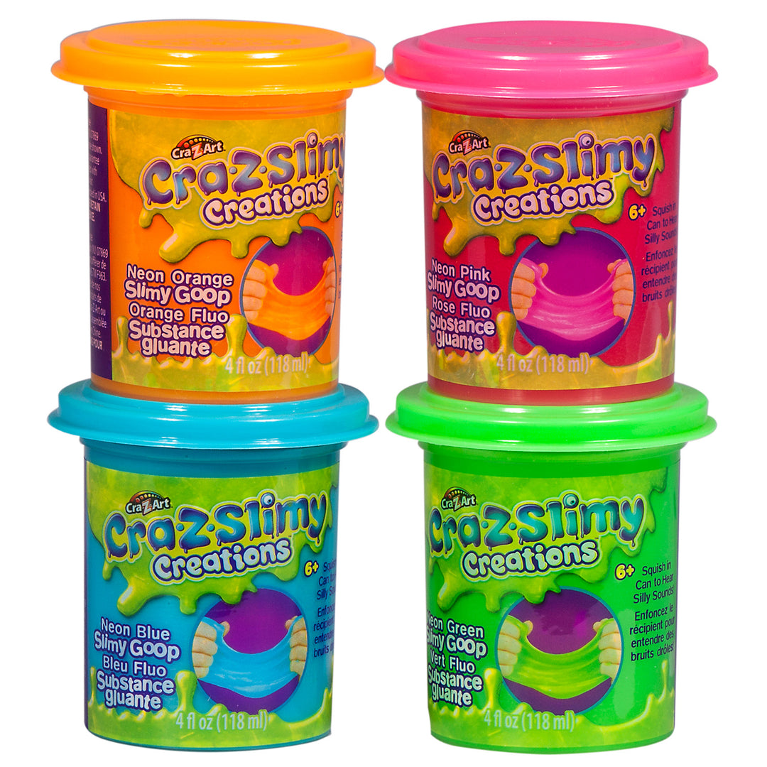 Cra-Z-Slimy 4oz Premade Slime Single Cans Assorted
