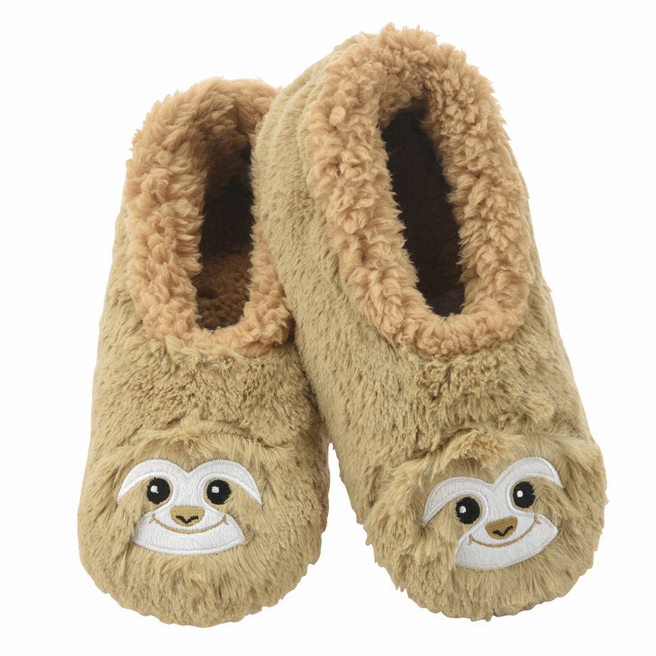 Kids Snoozies Furry Slippers - Sloth
