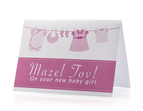Baby Girl - Mazel Tov Greeting Card