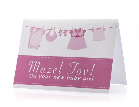 Baby Girl - Mazel Tov Greeting Card