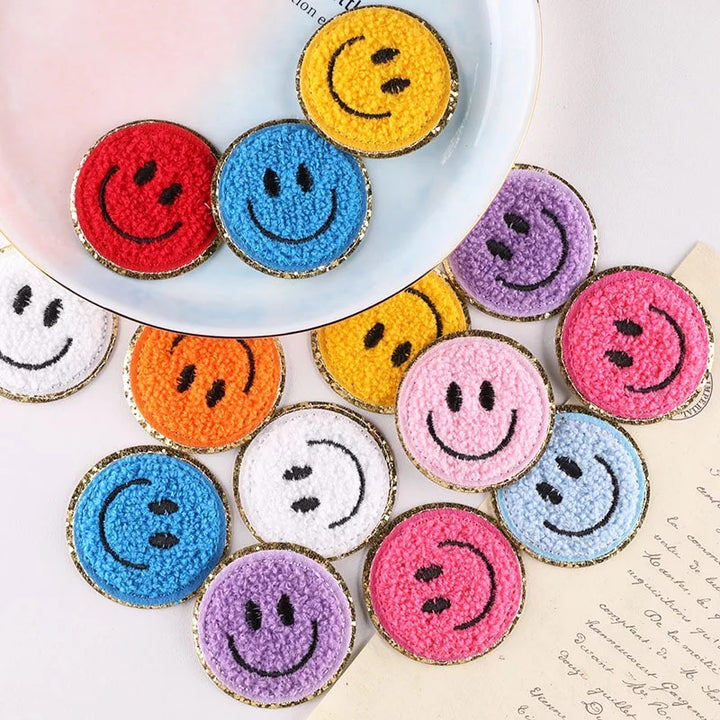 Smiley Face Iron On Patches