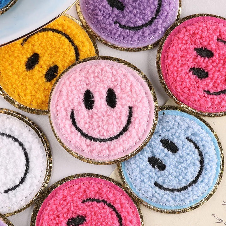 Smiley Face Iron On Patches