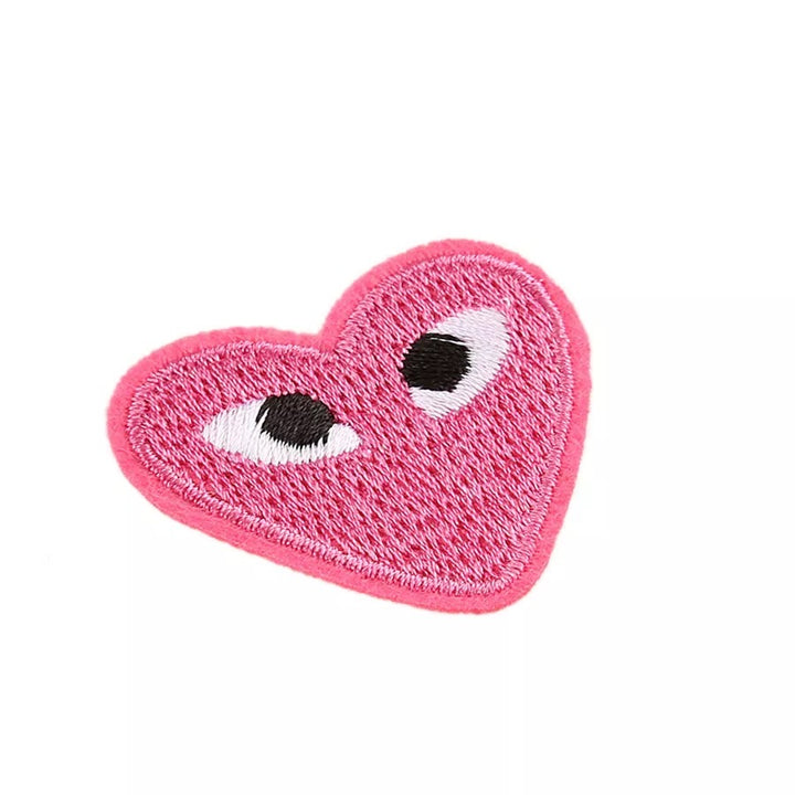 Heart with Eyes Iron On Patches