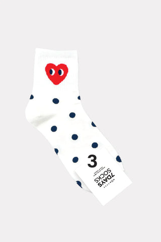 Teen/Women Crew: Falling In Love Socks Polka Dots