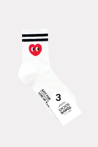 Teen/Women Crew: Heart Attack Socks