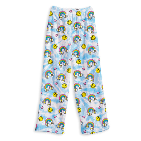 Top Trenz Daisy Rainbow Fuzzy Lounge Pants