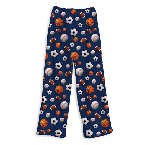 Top Trenz Navy Sports Fuzzy Lounge Pants
