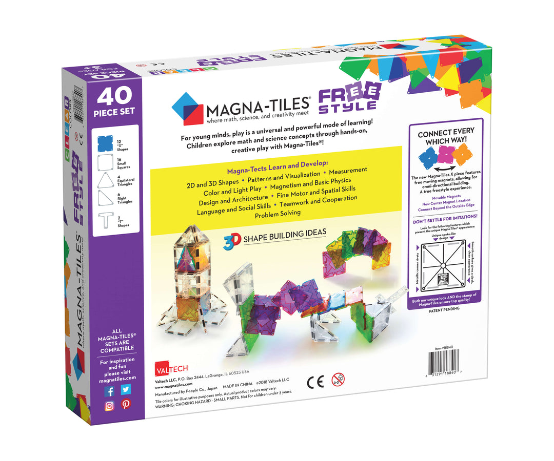 Magna-Tiles FreeStyle 40 Piece Set