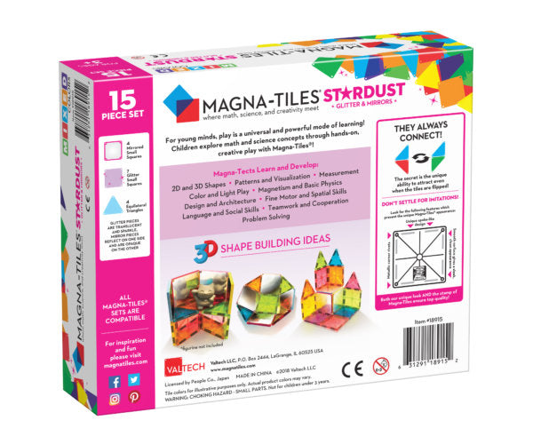 Magna-Tiles Stardust 15 Piece Set