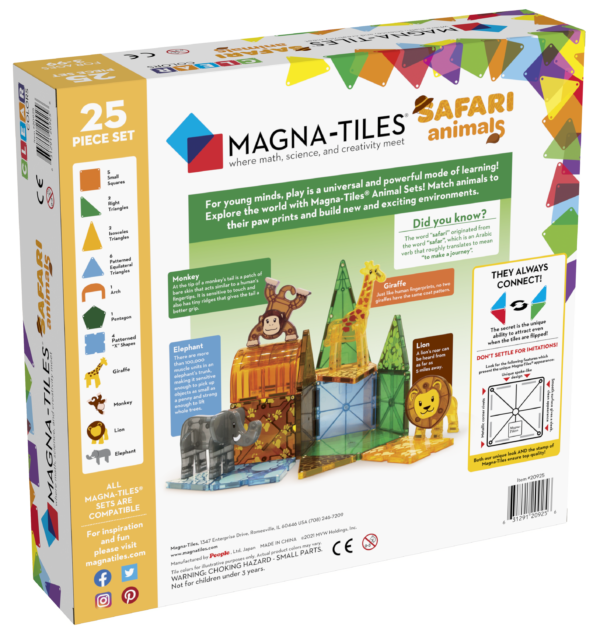 Magna-Tiles Safari Animals 25 Piece Set