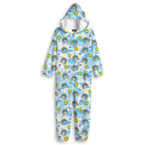 Top Trenz Daisy Rainbow Fuzzy One Piece