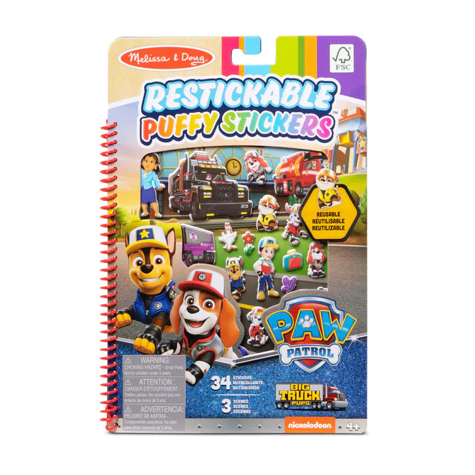 Paw Patrol Puffy Sticker Pad - Big Truck Pups