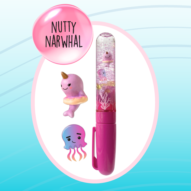 Swirly World Pen Nutty Narwhal