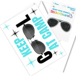 Aviators Greeting Card With Matching Stickerbean