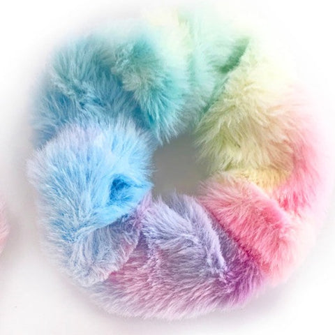 Tie-Dye Furry Scrunchie
