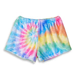 Top Trenz Pastel Tie Dye Fuzzy Shorts