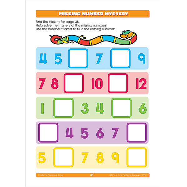 Math Stickers Workbook