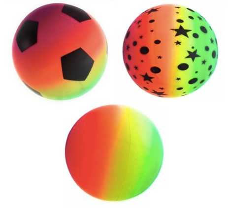 6" Inflatable Rainbow Ball