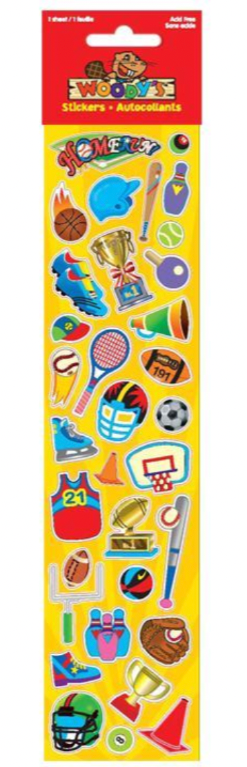 Woody's Sports Sticker Sheet