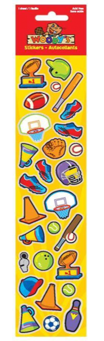 Woody's Sports Sticker Sheet
