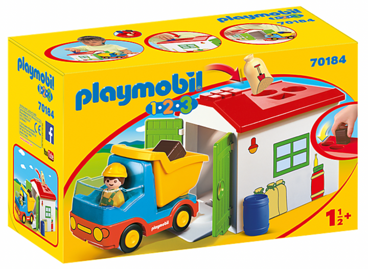 Playmobil 123 Construction Truck with Garage