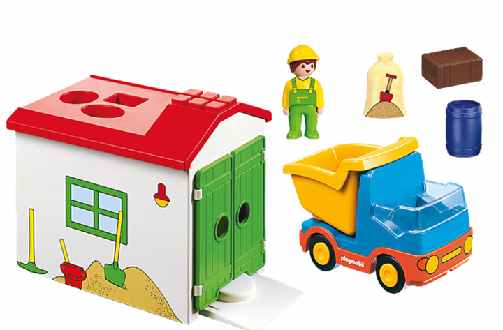 Playmobil 123 Construction Truck with Garage