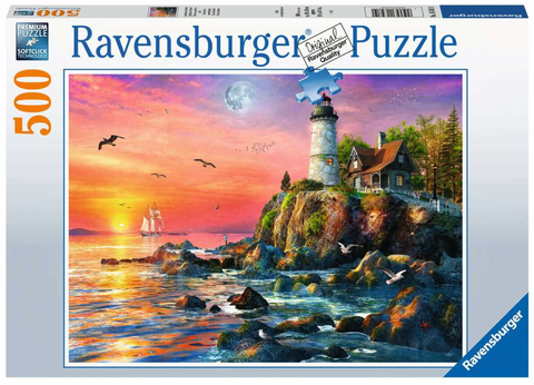 Ravensburger Lighthouse at Sunset Jigsaw Puzzle 500pc