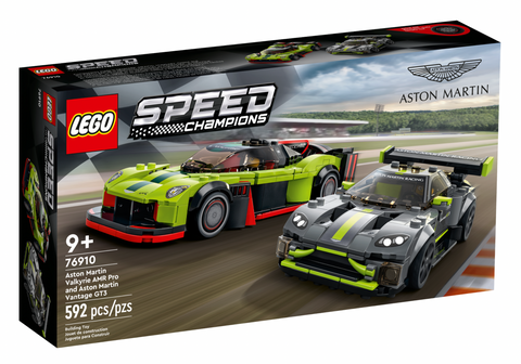 Lego Speed Champions Aston Martin Valkyrie AMR Pro and Aston Martin Vantage GT3