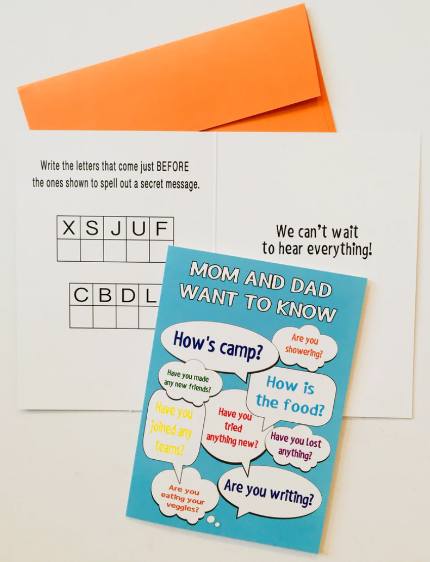 Summer Camp Greeting Card - Mom & Dad Want To Know...How's Camp?
